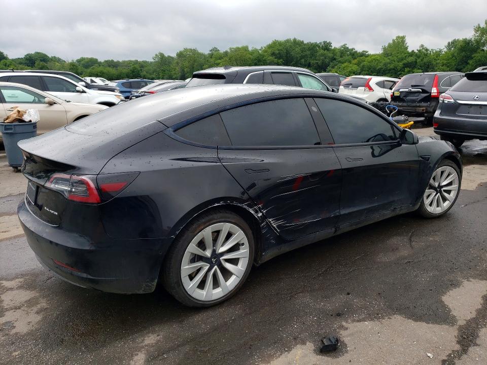 2022 Tesla Model 3 მანქანა იყიდება აუქციონზე, vin: 5YJ3E1EB0NF144154, აუქციონის ნომერი: 57717606