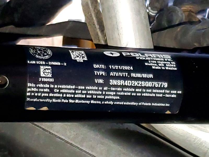 Aukcja sprzedaży 2025 Polaris Rzr, vin: 3NSR4D2K2SG075779, numer aukcji: 57178756