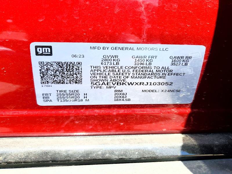 Продажа на аукционе авто 2024 Buick Enclave, vin: 5GAEVBKWXRJ103052, номер лота: 56624936