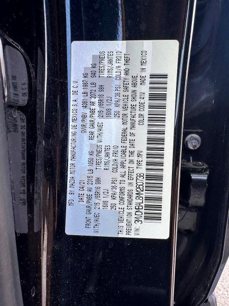 Auction sale of the 2021 Mazda Cx-30, vin: 3MVDMBAL8MM260738, lot number: 58639316