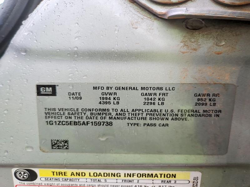2010 Chevrolet Malibu მანქანა იყიდება აუქციონზე, vin: 1G1ZC5EB5AF159738, აუქციონის ნომერი: 58219496