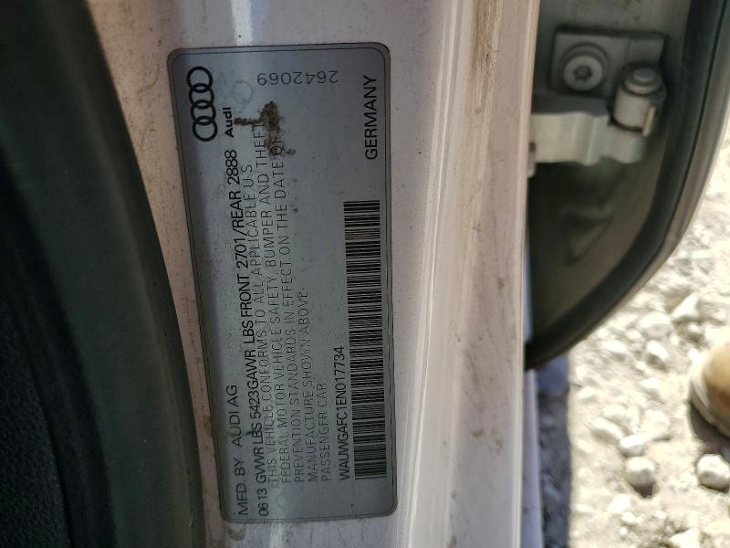 Auction sale of the 2014 Audi A7, vin: WAUWGAFC1EN017734, lot number: 56163726