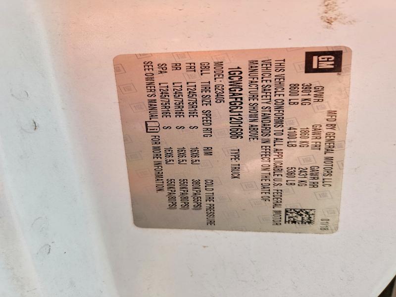 55680686 :رقم المزاد ، 1GCWGAFG6J1201686 vin ، 2018 Chevrolet Express G2500 مزاد بيع