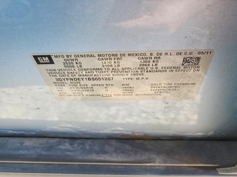 Продажа на аукционе авто 2011 Cadillac Srx, vin: 3GYFNDEY1BS651287, номер лота: 57934016