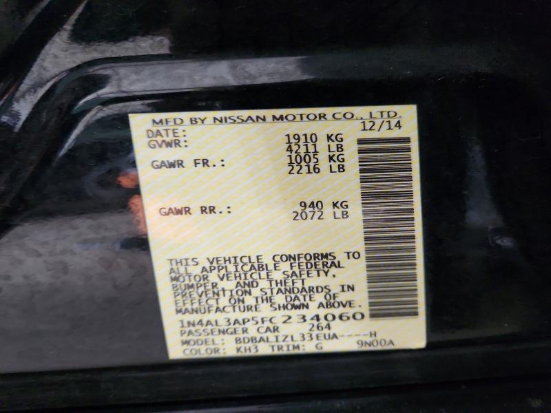 Aukcja sprzedaży 2015 Nissan Altima, vin: 1N4AL3AP5FC234060, numer aukcji: 58933806