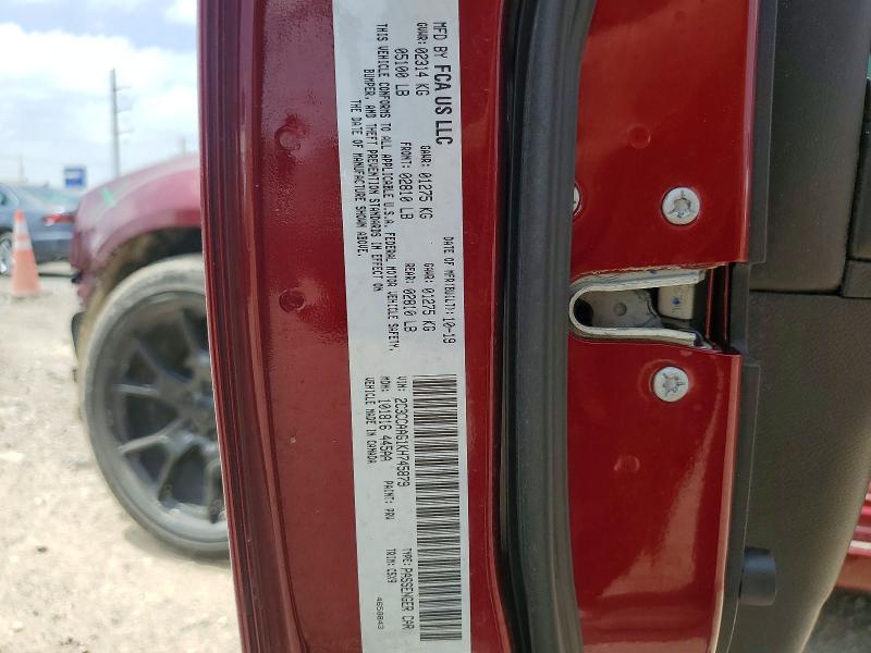 57542006 :رقم المزاد ، 2C3CCAAG1KH745879 vin ، 2019 Chrysler 300 مزاد بيع