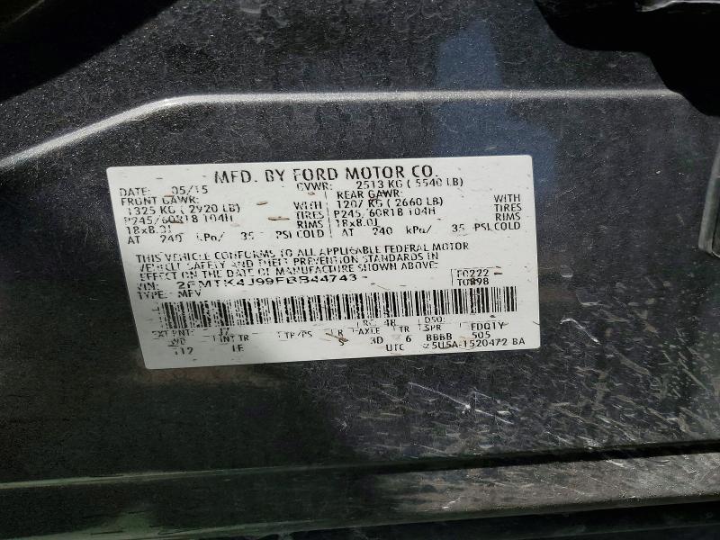 Aukcja sprzedaży 2015 Ford Edge, vin: 2FMTK4J99FBB44743, numer aukcji: 57968666
