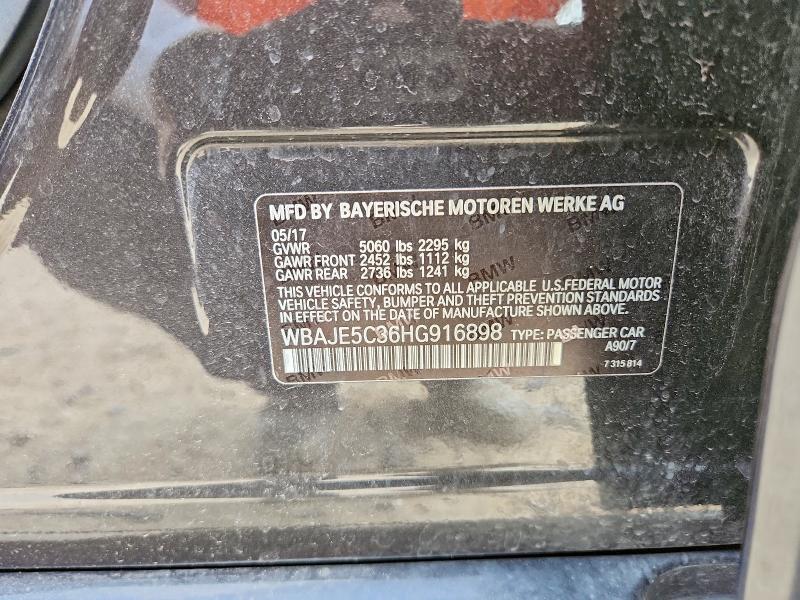 Aukcja sprzedaży 2017 Bmw 540, vin: WBAJE5C36HG916898, numer aukcji: 58873806