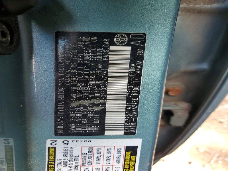 Продаж на аукціоні авто 2007 Toyota Corolla, vin: 2T1BR32E37C727741, номер лоту: 57890466