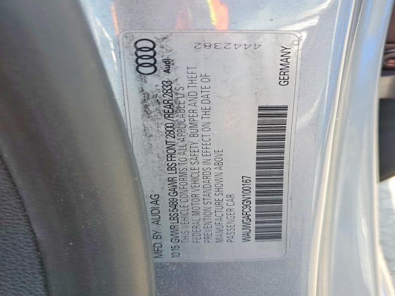 Aukcja sprzedaży 2016 Audi A7, vin: WAUWGAFC9GN100167, numer aukcji: 59178666