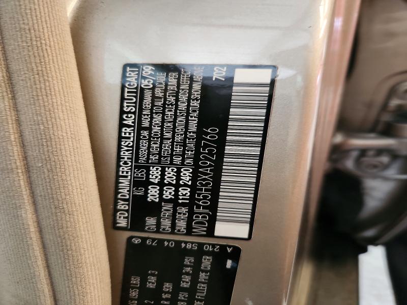 Aukcja sprzedaży 1999 Mercedes-benz E, vin: WDBJF65H3XA925766, numer aukcji: 57258946