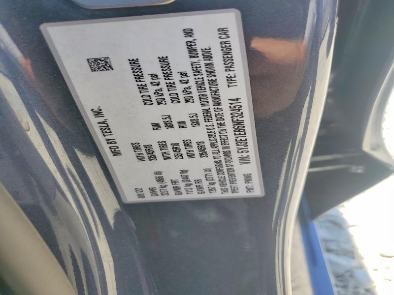Продажа на аукционе авто 2022 Tesla Model 3, vin: 5YJ3E1EB6NF324514, номер лота: 58837576