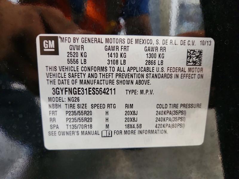 Продаж на аукціоні авто 2014 Cadillac Srx, vin: 3GYFNGE31ES564211, номер лоту: 57267676