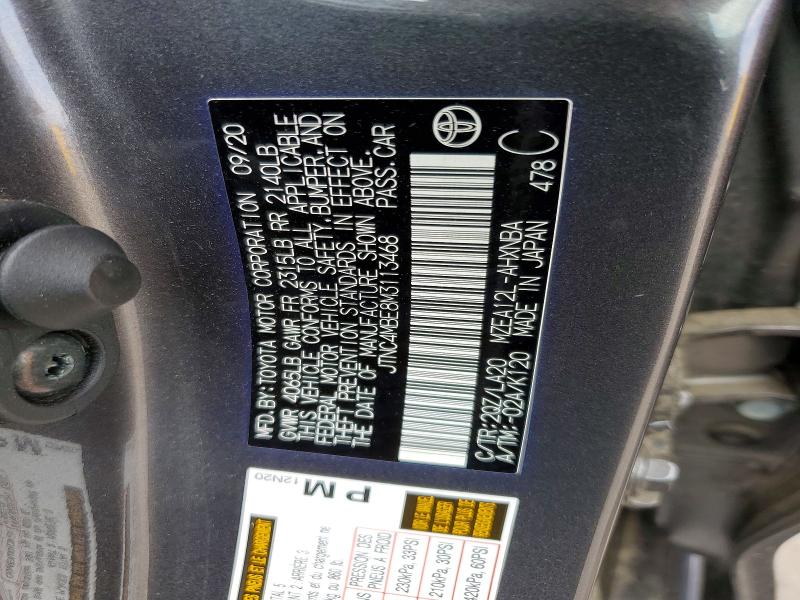 Продажа на аукционе авто 2021 Toyota Corolla, vin: JTNC4MBE8M3113468, номер лота: 56640036