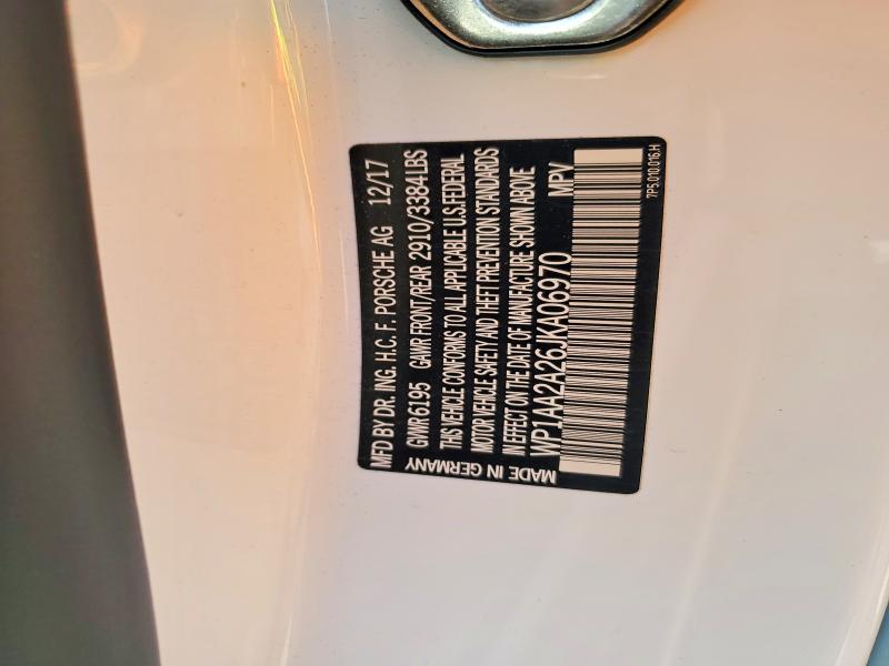 Продаж на аукціоні авто 2018 Porsche Cayenne, vin: WP1AA2A26JKA06970, номер лоту: 59145916