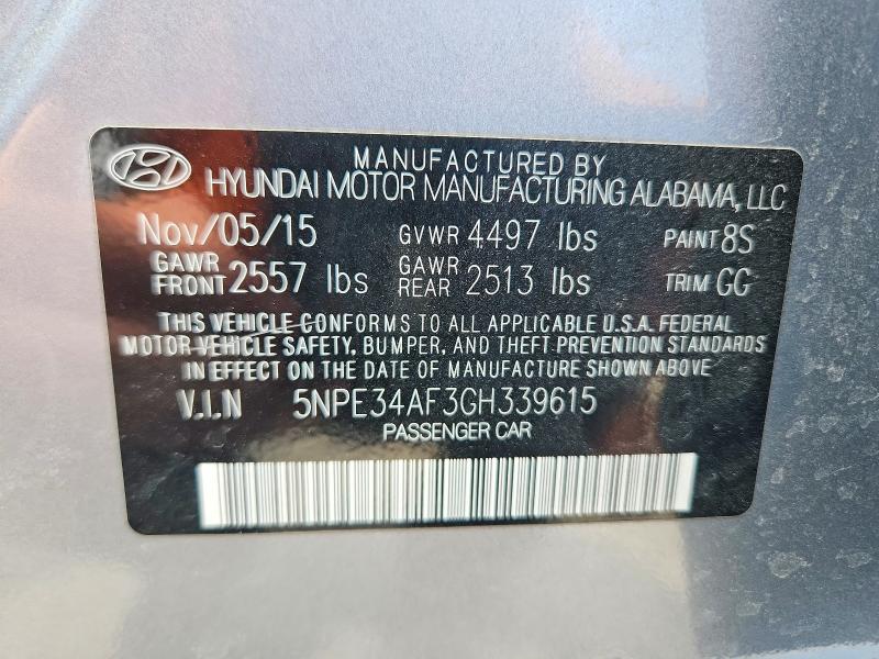 Продажа на аукционе авто 2016 Hyundai Sonata, vin: 5NPE34AF3GH339615, номер лота: 56686566
