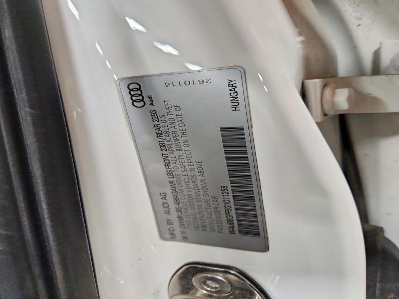 2016 Audi A3 მანქანა იყიდება აუქციონზე, vin: WAUB8GFF5G1011258, აუქციონის ნომერი: 55347956