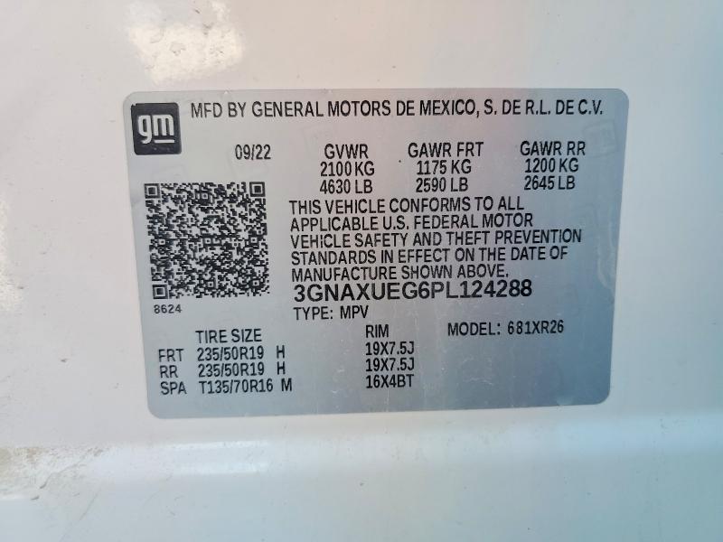 Aukcja sprzedaży 2023 Chevrolet Equinox, vin: 3GNAXUEG6PL124288, numer aukcji: 57647276