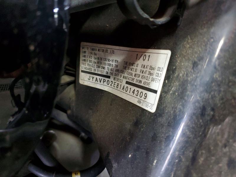 Продаж на аукціоні авто 2001 Yamaha Xv1600, vin: JYAVP02E81A014309, номер лоту: 59104586