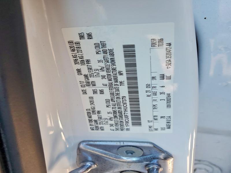 58998126 :رقم المزاد ، 1FMCU0F71HUC97379 vin ، 2017 Ford Escape مزاد بيع