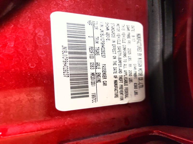 Продаж на аукціоні авто 2017 Nissan Rogue Sport, vin: JN1BJ1CP9HW029237, номер лоту: 56530086