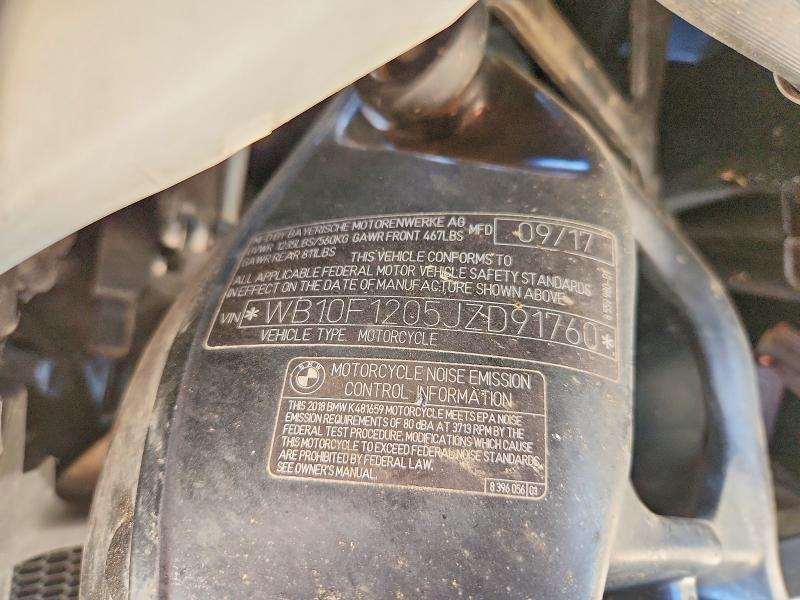 2018 Bmw K1600 მანქანა იყიდება აუქციონზე, vin: WB10F1205JZD91760, აუქციონის ნომერი: 56445926