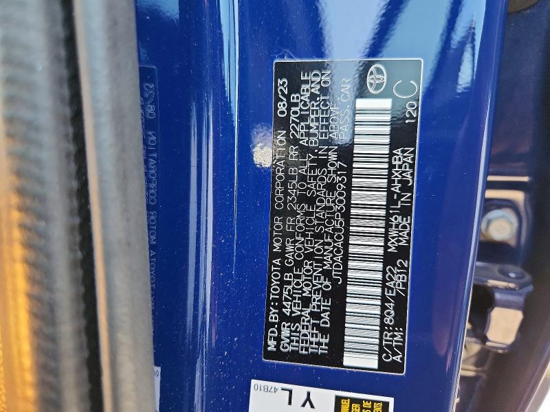 Aukcja sprzedaży 2023 Toyota Prius Prime, vin: JTDACACU5P3009317, numer aukcji: 55394266