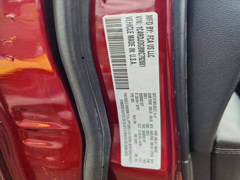 Aukcja sprzedaży 2021 Dodge Durango, vin: 1C4RDJDG8MC792881, numer aukcji: 58074266