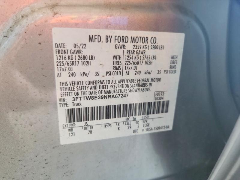 Aukcja sprzedaży 2022 Ford Maverick, vin: 3FTTW8E39NRA67247, numer aukcji: 56309086