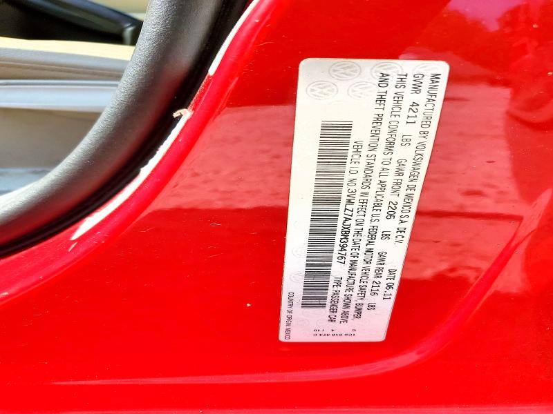 Aukcja sprzedaży 2011 Volkswagen Jetta, vin: 3VWLZ7AJXBM394767, numer aukcji: 59131766