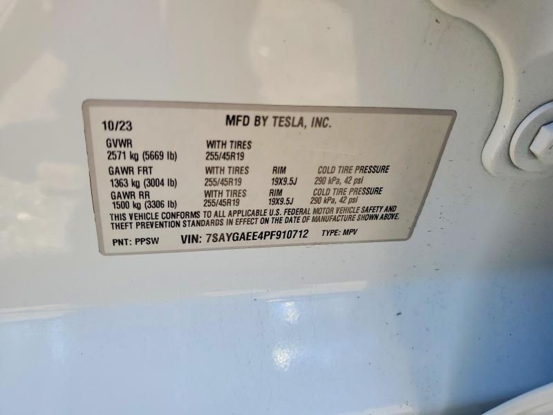 Aukcja sprzedaży 2023 Tesla Model Y, vin: 7SAYGAEE4PF910712, numer aukcji: 57386816