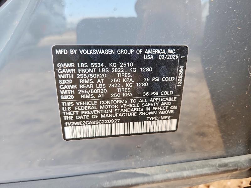 Aukcja sprzedaży 2025 Volkswagen Atlas Cross Sport, vin: 1V2WE2CA9SC220927, numer aukcji: 57594166