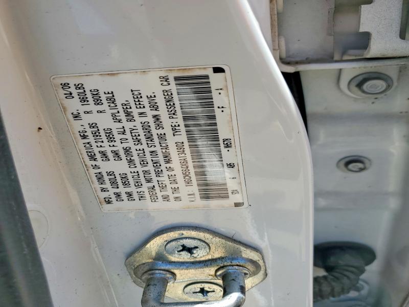 Продаж на аукціоні авто 2006 Honda Accord, vin: 1HGCM564X6A134902, номер лоту: 54918016