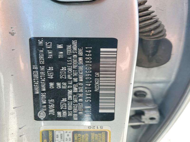 59226926 :رقم المزاد ، 5XXGT4L39GG088641 vin ، 2016 Kia Optima مزاد بيع