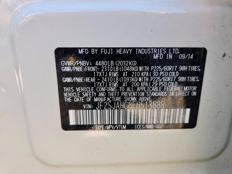 55976526 :رقم المزاد ، JF2SJAHC8FH513888 vin ، 2015 Subaru Forester مزاد بيع