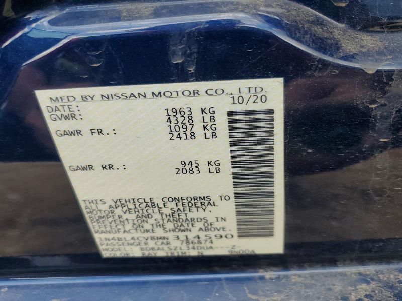 Продажа на аукционе авто 2021 Nissan Altima, vin: 1N4BL4CV8MN314590, номер лота: 56291626