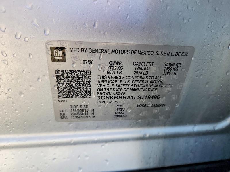 Продажа на аукционе авто 2020 Chevrolet Blazer, vin: 3GNKBBRA1LS719496, номер лота: 57898986