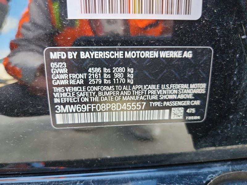 Aukcja sprzedaży 2023 Bmw 330i, vin: 3MW69FF08P8D45557, numer aukcji: 56978276