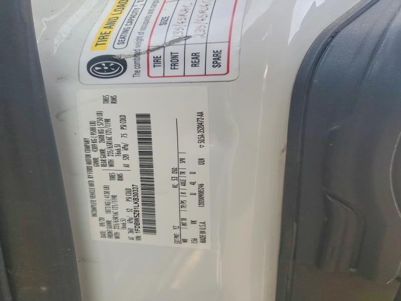 2020 Ford Transit მანქანა იყიდება აუქციონზე, vin: 1FDBW5Z81LKB30337, აუქციონის ნომერი: 55890256