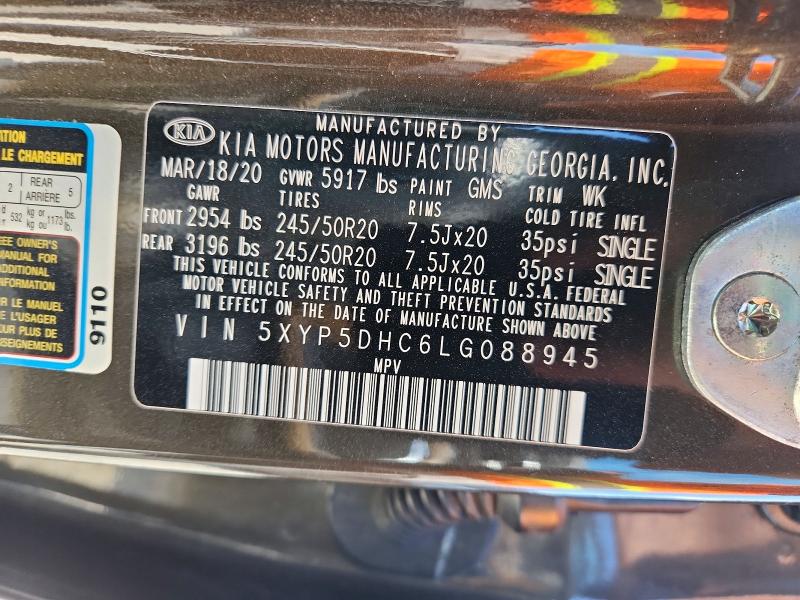 Продаж на аукціоні авто 2020 Kia Telluride, vin: 5XYP5DHC6LG088945, номер лоту: 55875876