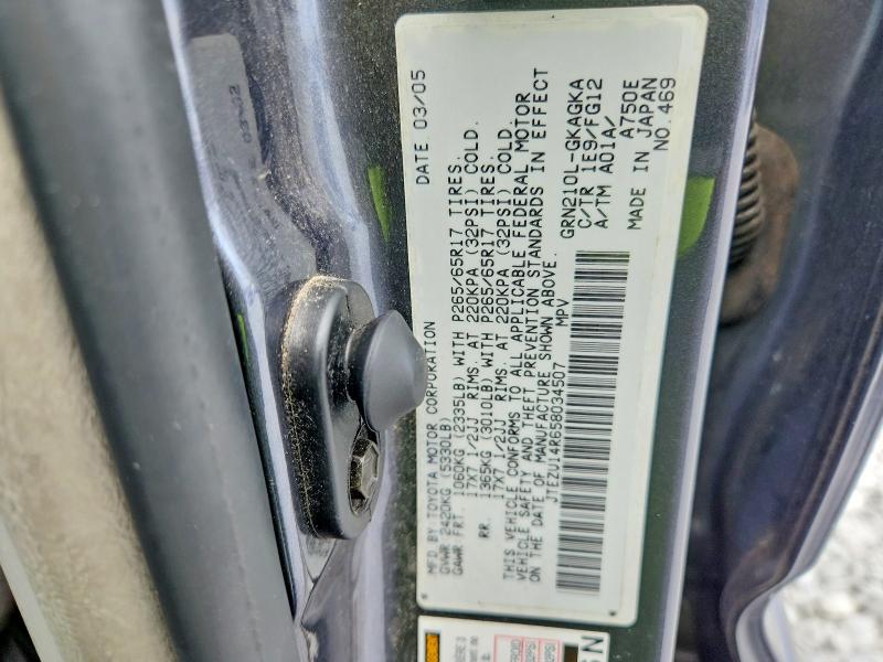 Продаж на аукціоні авто 2005 Toyota 4runner, vin: JTEZU14R658034507, номер лоту: 58222346