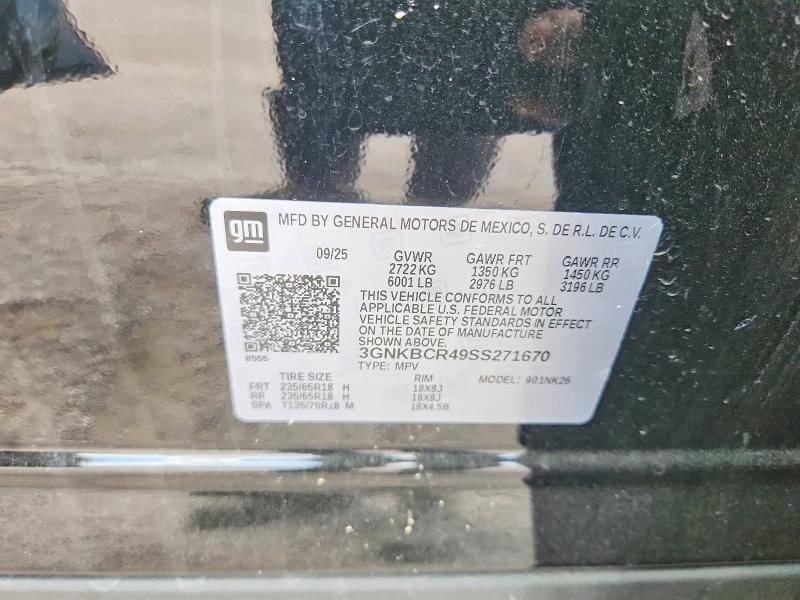 Aukcja sprzedaży 2025 Chevrolet Blazer, vin: 3GNKBCR49SS271670, numer aukcji: 85619375