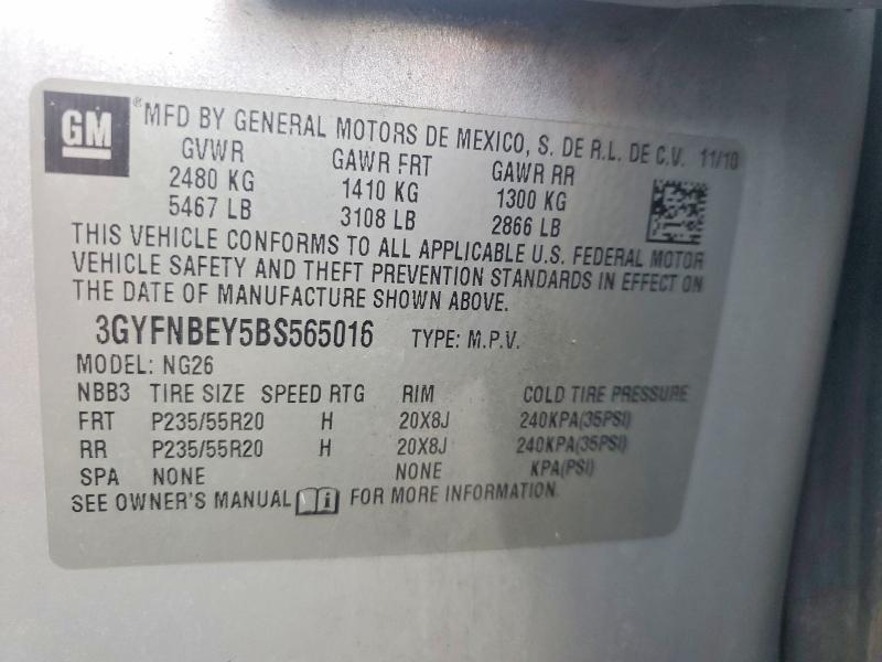Продаж на аукціоні авто 2011 Cadillac Srx, vin: 3GYFNBEY5BS565016, номер лоту: 56484376