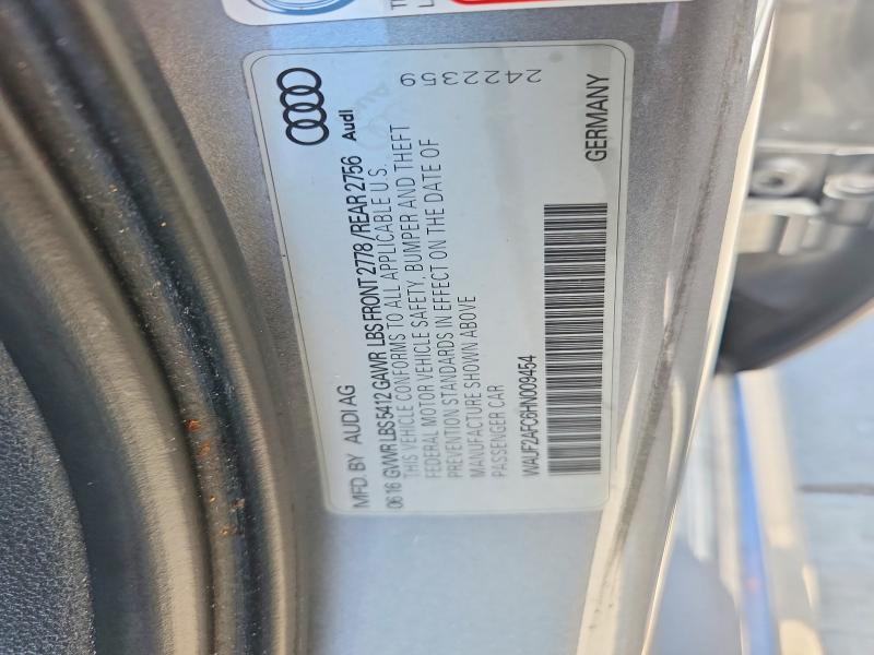Aukcja sprzedaży 2017 Audi A6, vin: WAUF2AFC6HN009454, numer aukcji: 52945046