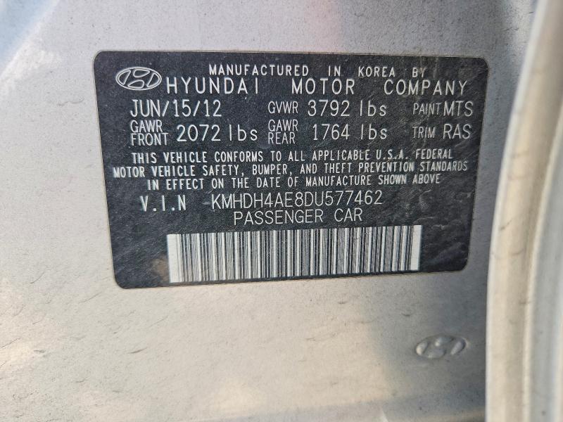 Aukcja sprzedaży 2013 Hyundai Elantra, vin: KMHDH4AE8DU577462, numer aukcji: 58482976
