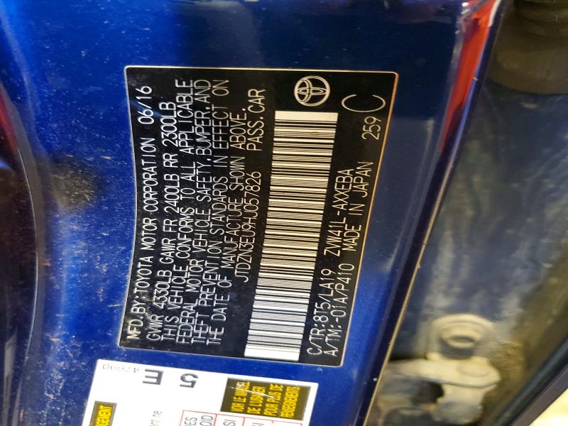 56414946 :رقم المزاد ، JTDZN3EU9HJ057826 vin ، 2017 Toyota Prius V مزاد بيع