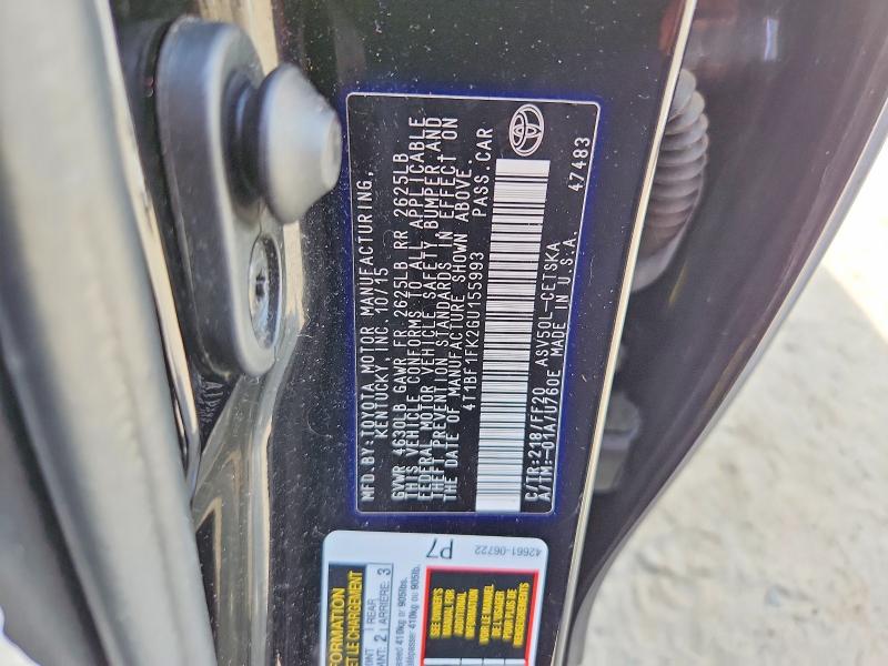 2016 Toyota Camry მანქანა იყიდება აუქციონზე, vin: 4T1BF1FK2GU155993, აუქციონის ნომერი: 56519306