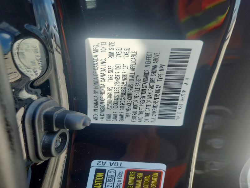 Продаж на аукціоні авто 2014 Honda Cr-v, vin: 2HKRM3H57EH510742, номер лоту: 57065746