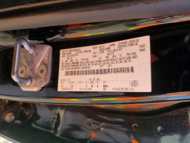 Продажа на аукционе авто 2017 Ford Escape, vin: 1FMCU0J98HUD84298, номер лота: 56999836