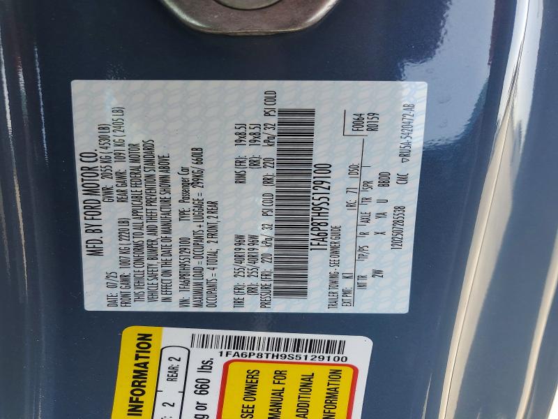 Продаж на аукціоні авто 2025 Ford Mustang, vin: 1FA6P8TH9S5129100, номер лоту: 55894286